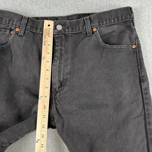 Levi 517 Bootcut Jeans Black Mens 36x32 Denim Western Rodeo Cowboy Dark Wash - Picture 4 of 7